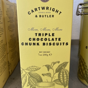 Triple chocolate chunk biscuits