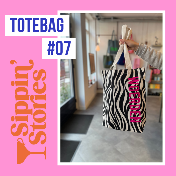 Sippin' Stories Totebag #07 Zebra