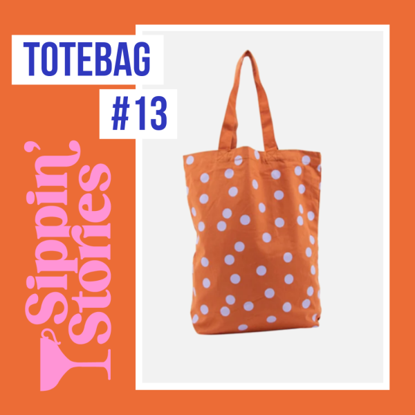 Sippin' Stories Totebag #13 Polka Dot Rust - Afbeelding 6