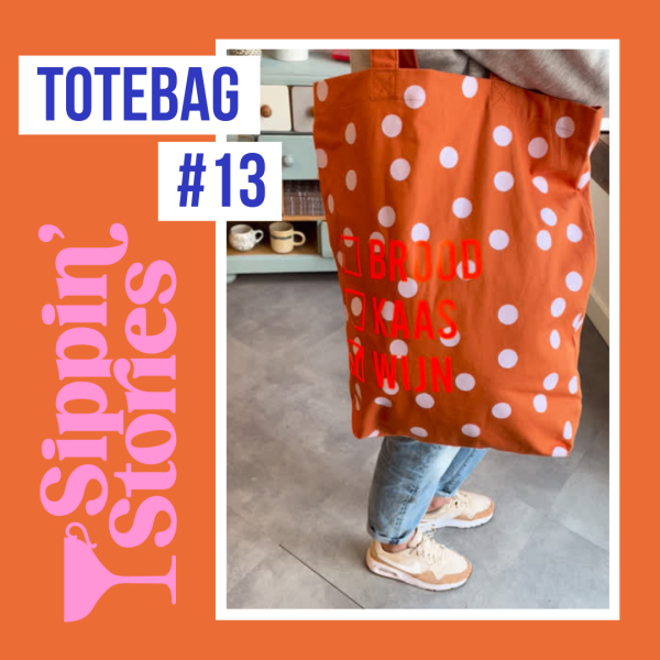 Sippin' Stories Totebag #13 Polka Dot Rust - Afbeelding 5