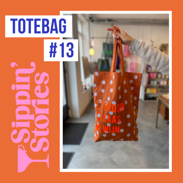 Sippin' Stories Totebag #13 Polka Dot Rust