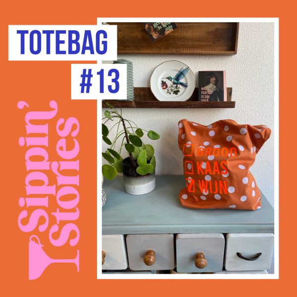 Sippin' Stories Totebag #13 Polka Dot Rust - Afbeelding 3
