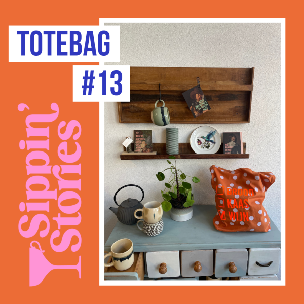 Sippin' Stories Totebag #13 Polka Dot Rust - Afbeelding 2